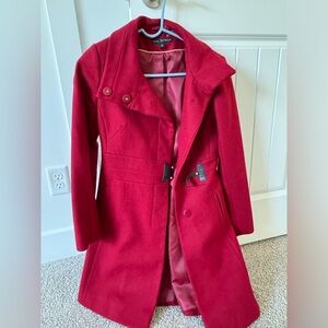 Via Spiga Size 0 Dark Red Winter Coat